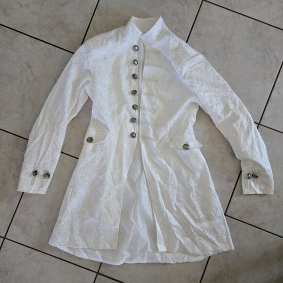 Mens Steampunk Victorian Gothic Costume Jacket Pants Set M – Pirate Tailcoat - Picture 2 of 16